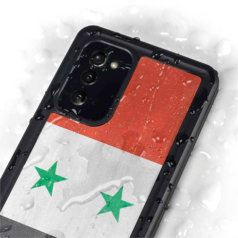Syria Flag Distressed Galaxy Note20 5G Waterproof Case